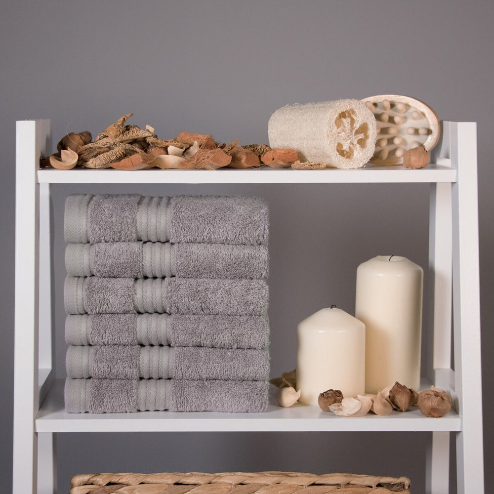 Serviette de luxe en bambou gris